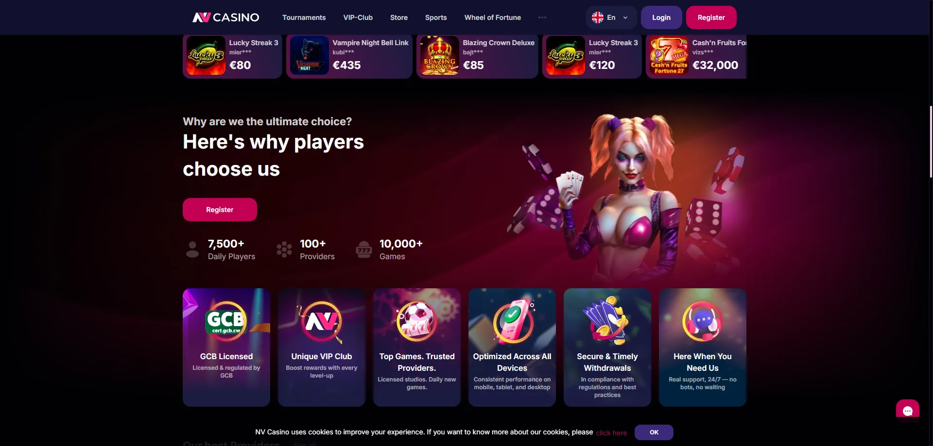 NV Casino bonusser og kampagner &ndash; velkomstpakke og free spins til danske spillere